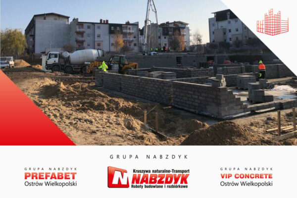 Realizacja na placu budowy osiedla trio w Ostrowie Wielkopolskim