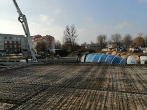 Realizacja na placu budowy osiedla trio w Ostrowie Wielkopolskim